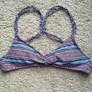 Volcom tribal racerback bikini top